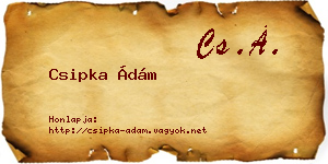Csipka Ádám névjegykártya